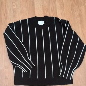 Black and White Striped Sweater
